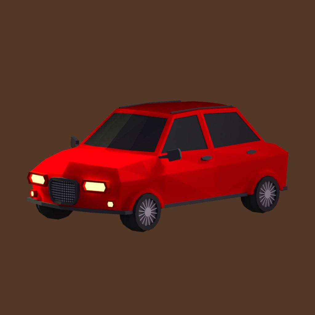 Low Poly Hatchback Car preview image 1